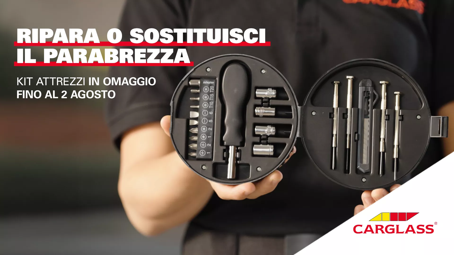 promo carglass kit attrezzi in omaggio